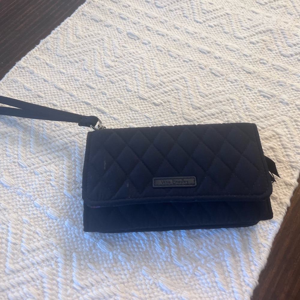 Vera Bradley wallet, 7" wide 4" depth.  Navy Blue